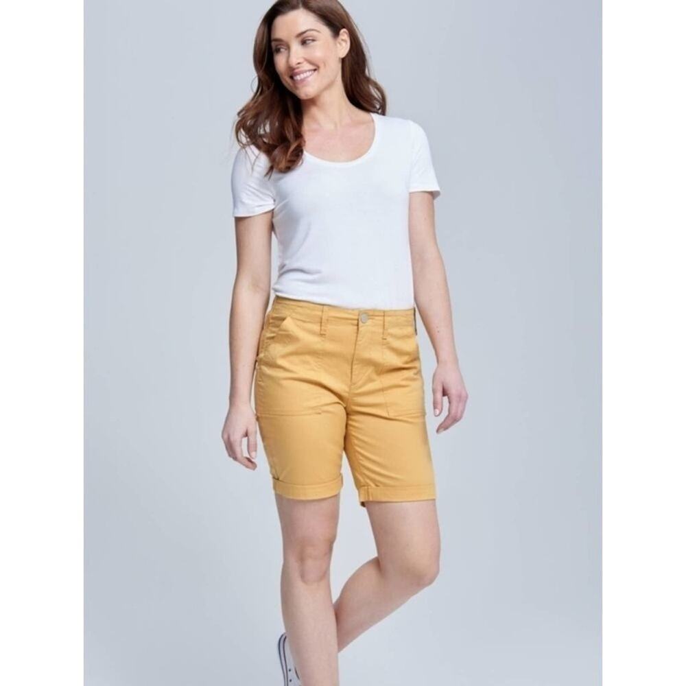 Seven7 mustard yellow burmuda shorts size 6‎ new!!!